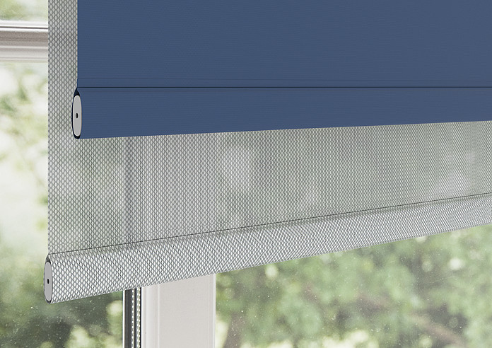 Rimini (Blackout), Blue & Optima Tide - Double Roller Blind - Image 4
